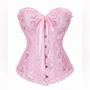 Stunning Pink Ruffle Corset - Waist Training & Shapewear Sz S